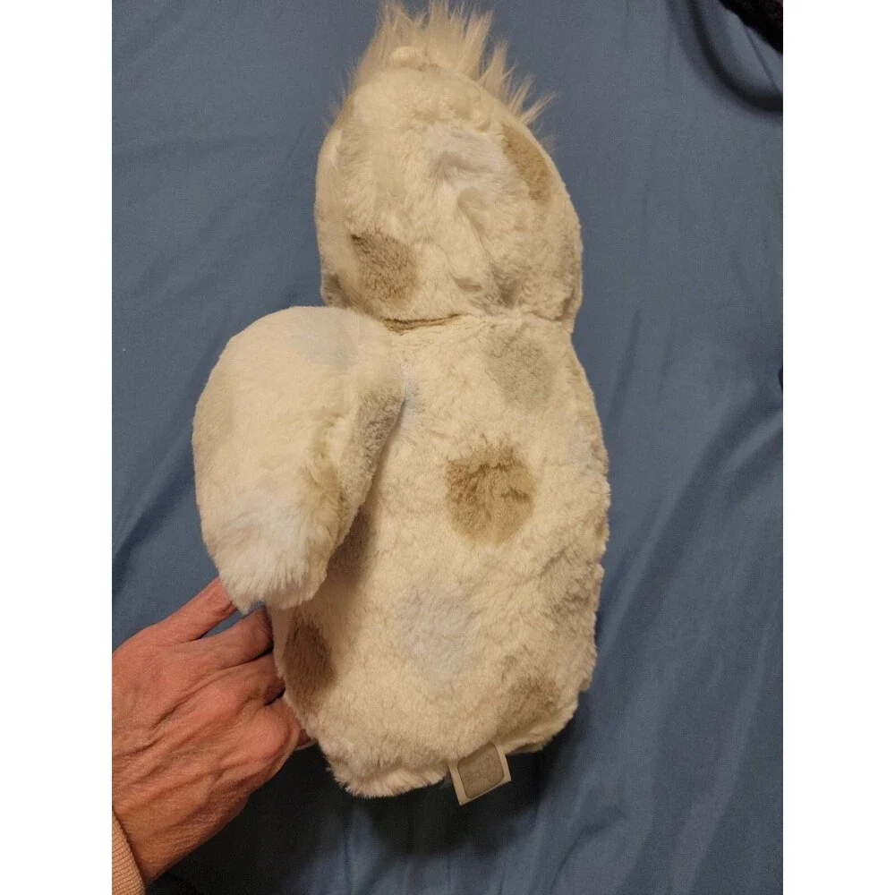 Little Giraffe Love Owl Plush White Blue Gray Dots Stuffed Animal 12
